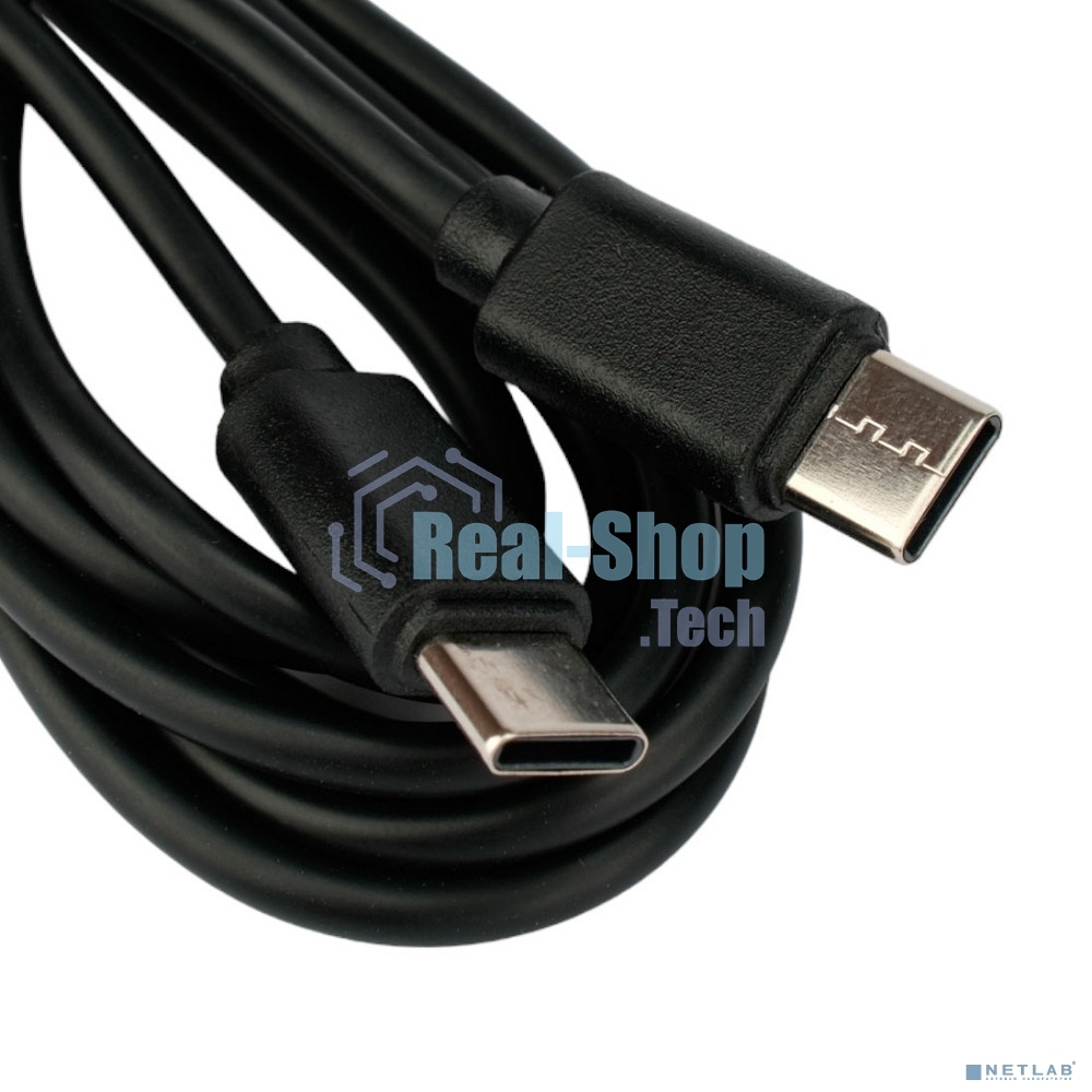 Кабель USB2.0 Гарнизон GCC-USB2-CMCM-6, Type-C/Type-C, 3А, 45Вт, PD/QC3.0, медь, 1.8м, черный, пакет