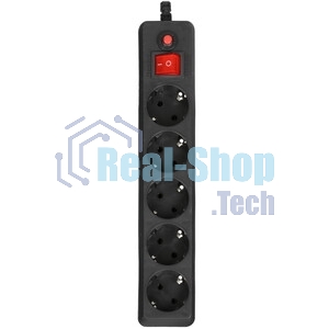 Сетевой фильтр Гарнизон EHLB-2, 5 р, 10А 3 м черный