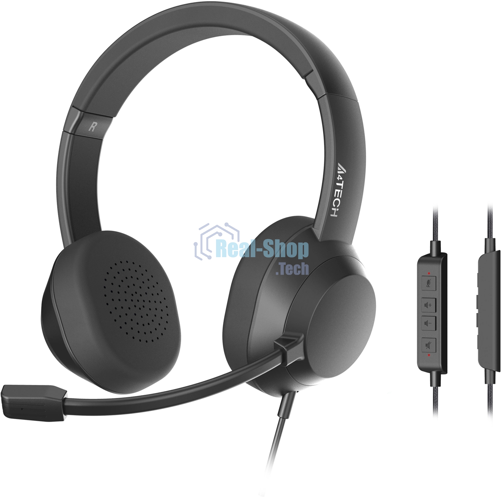 Гарнитура A4Tech Fstyler FH150U чёрный, проводная