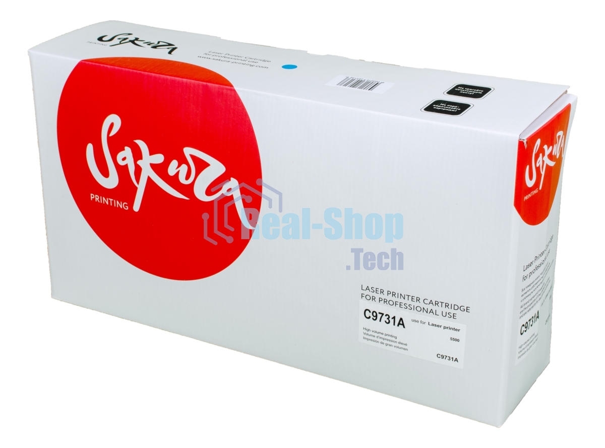 Картридж лазерный Sakura C9731A для принтера HP Laser Jet 5500/5550, синий, 12000 к.
