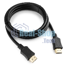 Кабель Cablexpert HDMI CC-HDMI4L-6, 19M/19M, v2.0, серия Light, позол.разъемы, экран, 1.8м, черный, пакет