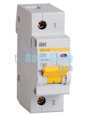 Выключатель автоматический модульный 1п C 80А 10кА ВА47-100 ИЭК MVA40-1-080-C