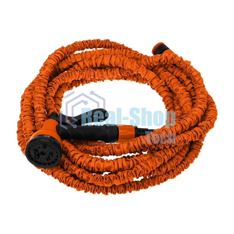 Набор поливочный, растягивающийся шланг 45 м, пистолет 7 режимов, соединитель Четыре Сезона