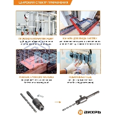 Хвостовик ВИХРЬ SDS+ М22 для коронки по бетону