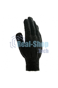 Перчатки трикотажные Сибртех акрил, черный, оверлок