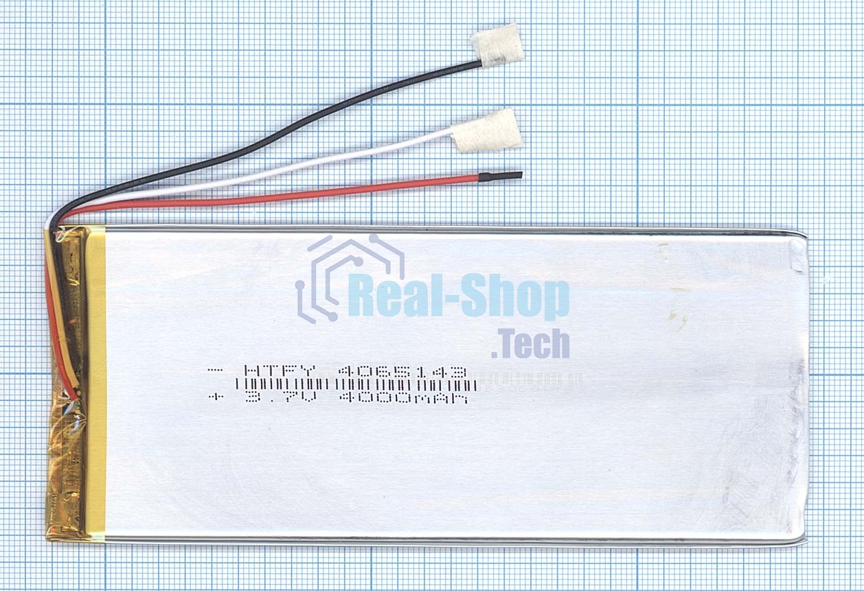 Аккумулятор Li-Pol (батарея) 4x65x143мм 3pin 3.7V/4000mAh