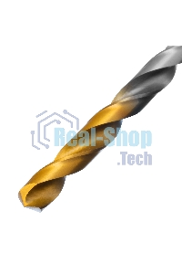 Сверло спиральное по металлу Denzel 7,0 х 156 мм, Р6М5, Golden Tip, удлиненное