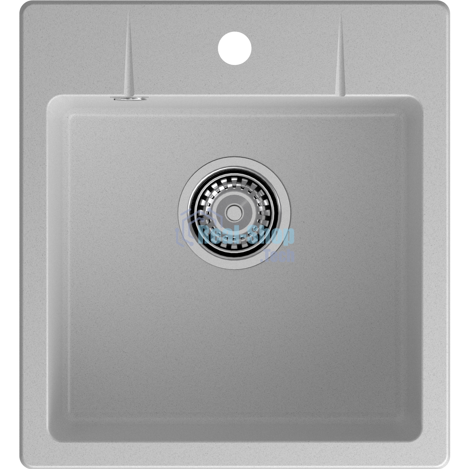 Мойка GRANFEST URBAN 245 1-чаша 450x490мм, монтаж: врезной, материал: кварц, серый