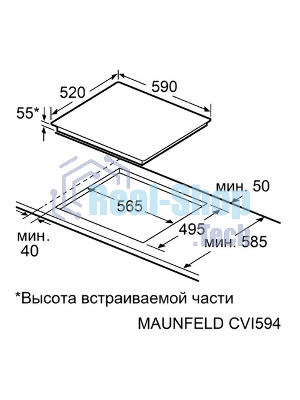 Индукционная варочная панель Maunfeld CVI594STBK