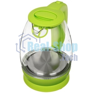 Чайник Homestar HS-1012 1.7 л, стекло, зеленый (003943)