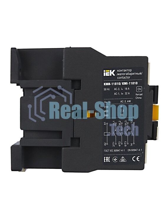 Контактор КМИ-11810 18А 230В/АС3 1НО IEK KKM11-018-230-10
