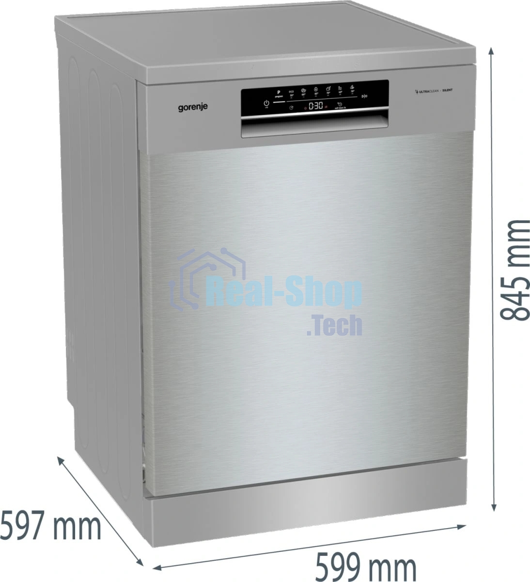 Посудомоечная машина Gorenje GS642E90X, серебристая, 59.9 см, 13 компл., 47 дБ, класс A++