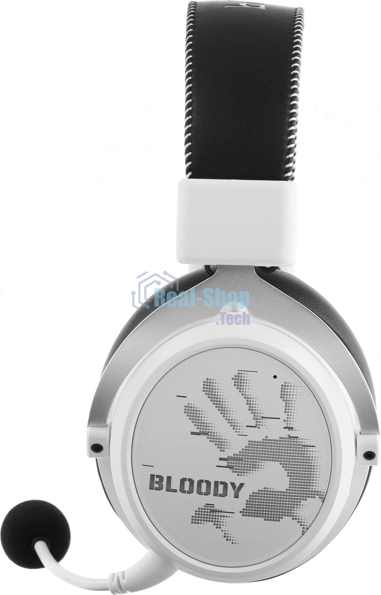 Гарнитура Bloody MR590 Sports Red белый/чёрный, беспроводная + проводная, Bluetooth, до 35 ч