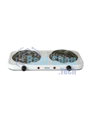 Плита настольная электрическая Blackton Bt HP205W белый, 2 кВт, ТЭН, конфорки - 2, эмаль, поворотные переключатели