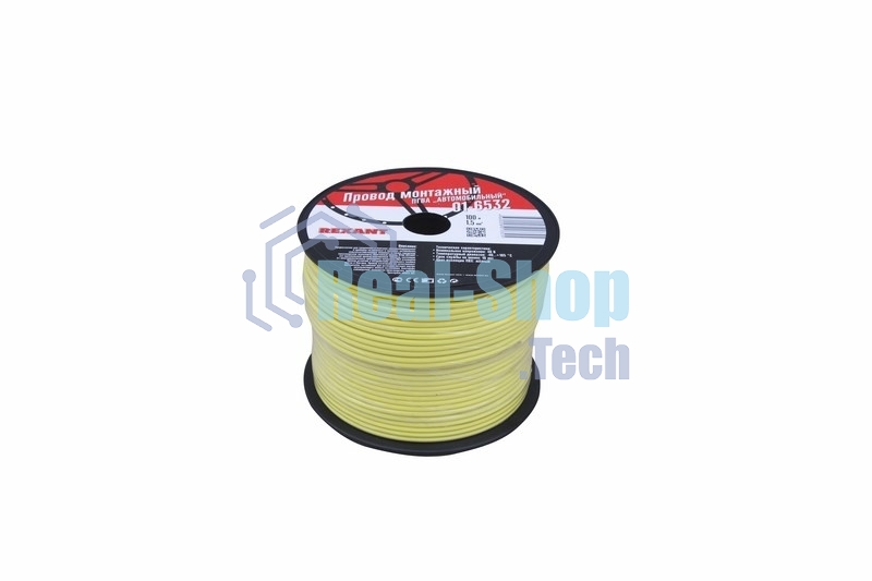 Провод ПГВА Rexant 1х1.50 мм², желтый, бухта 100 м