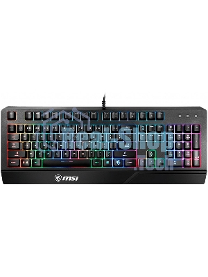 Клавиатура проводная MSI VIGOR GK20 RU черный USB Multimedia for gamer LED (подставка для запястий)