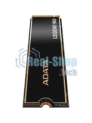 Накопитель SSD ADATA LEGEND 960, 2Tb, PCIe 4.0 x4, M.2 2280, NVMe, R/W 7400/6800, с радиатором