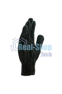 Перчатки трикотажные Сибртех акрил, черный, оверлок