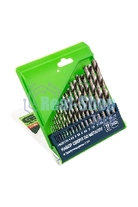Набор сверл по металлу Сибртех, 1-10 мм (через 0,5 мм), HSS, 19 шт.,пластик.коробка цил. хвостовик