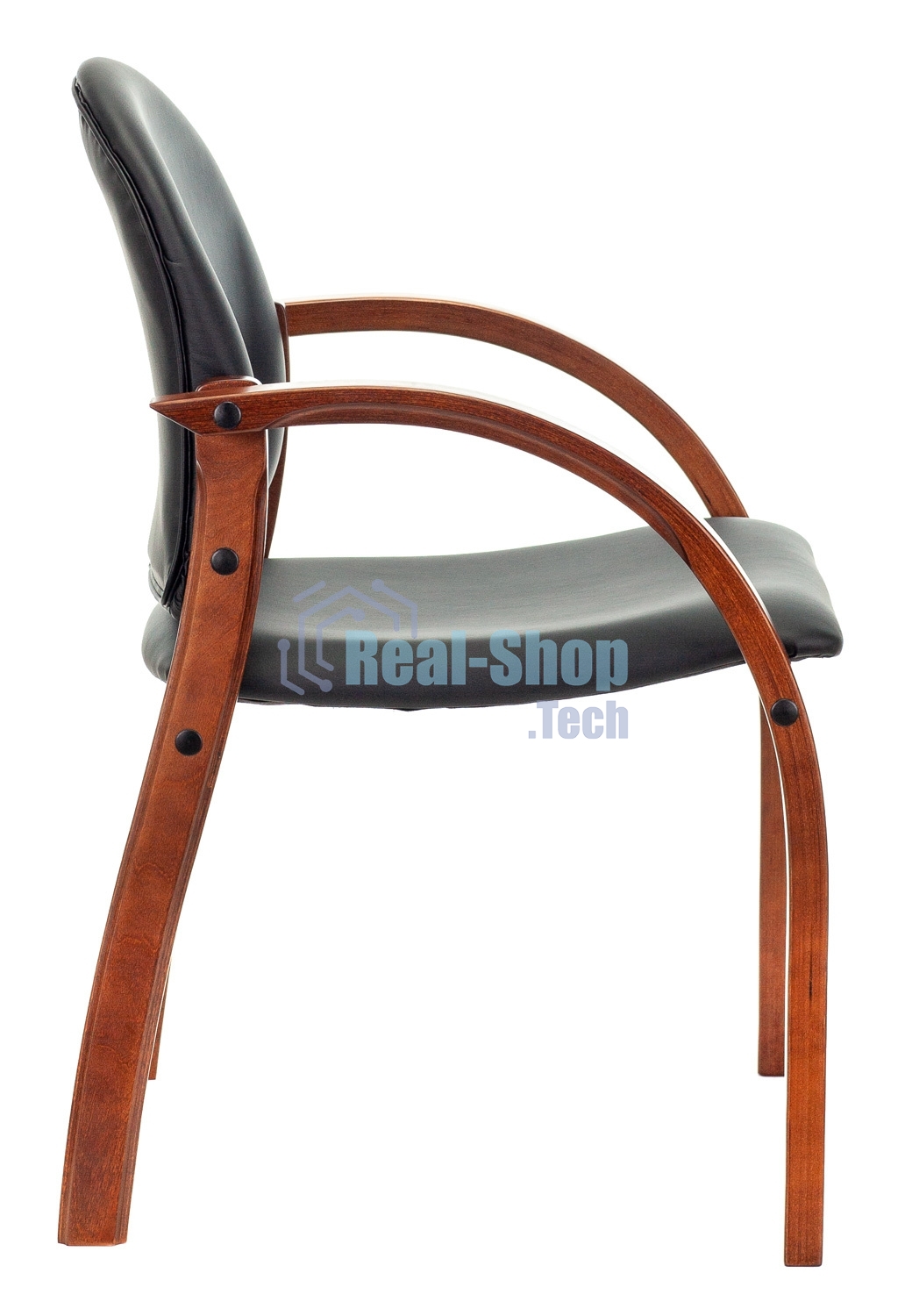 Стул Бюрократ ДЖУНО черный, искусственная кожа