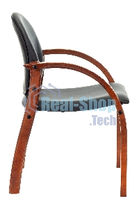 Стул Бюрократ ДЖУНО черный, искусственная кожа