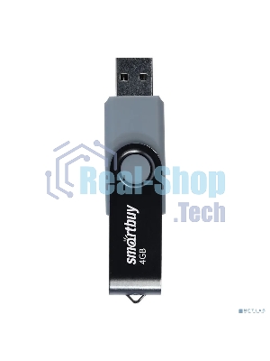 Флешка USB Smartbuy Twist Black (SB004Gb2TWK), 4Gb, USB 2.0, R/W 10/7, черный