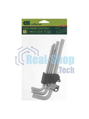 Набор ключей имбусовых Сибртех HEX, 2-12 мм, CrV, 9 шт., удлиненные