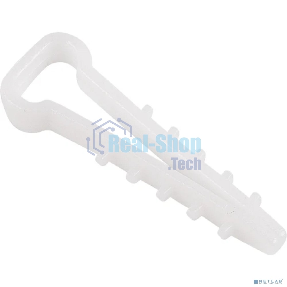 Дюбель-хомут нейлоновый прямоугольный Rexant 6-12 мм, белый, упаковка 100 шт.