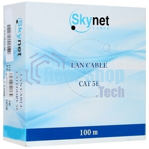 Кабель SkyNet Premium FTP outdoor 4x2x0,51 на тросу, медный, FLUKE TEST, кат.5e, однож., 100 м, box, черный