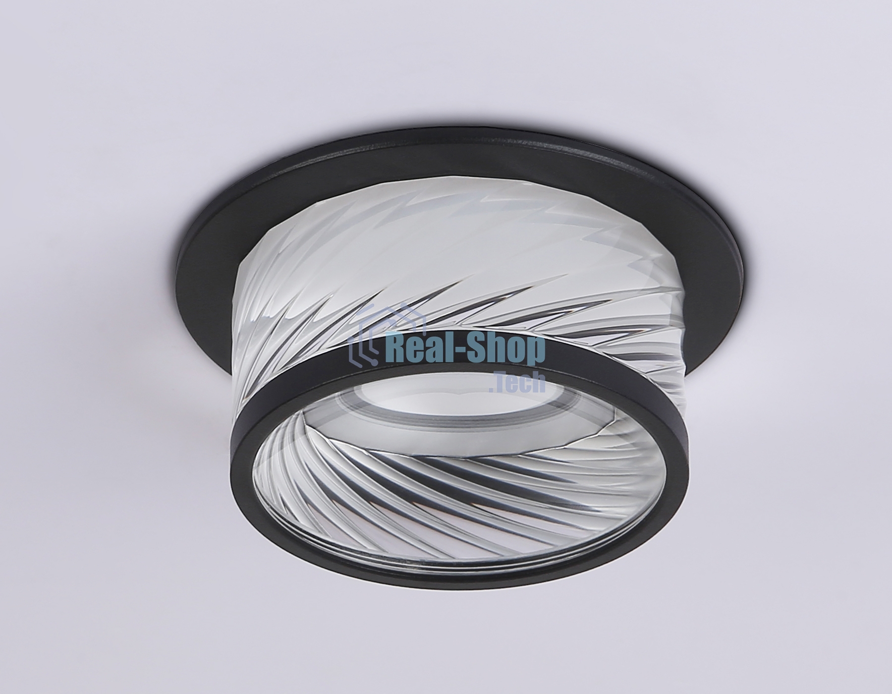 Светильник Ambrella light TN1252 SBK/CL черный песок/прозрачный GU5.3 D98*58