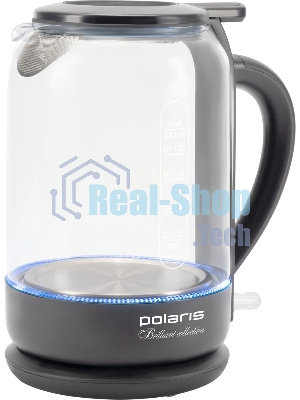 Чайник электрический Polaris PWK 1753CGL 1.5л. 1950Вт графит корпус: стекло/пластик