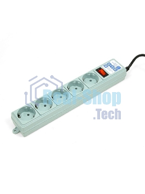 Фильтр-удлинитель Power Cube B 3,0 м 5 розеток (серый) 10А/2,2 кВт