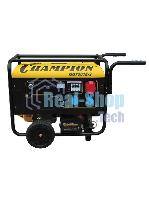 Бензоэлектростанция CHAMPION GG7501E-3 380В 7.5кВт 25л 87кг 2.5л/ч 12V эл.старт