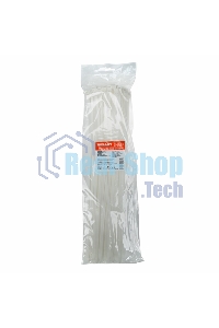 Хомут-стяжка кабельная нейлоновая Rexant 450 x7,6 мм, белая, упаковка 100 шт.