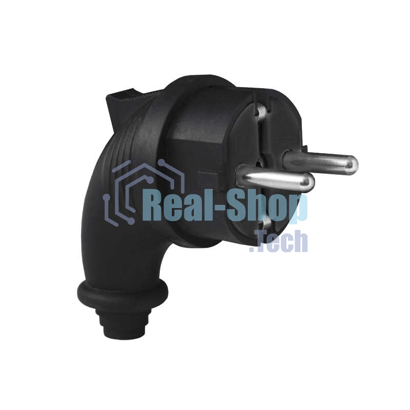 Вилка электрич. угл. однофазная (каучук) UNIVersal 1241