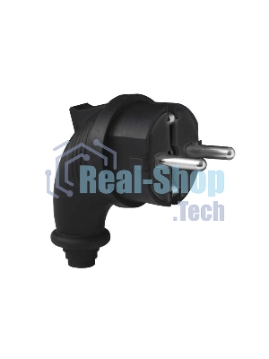 Вилка электрич. угл. однофазная (каучук) UNIVersal 1241