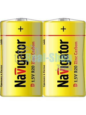 Элемент питания солевой Navigator NBT-NS-R20-SH2 (шринка 2шт)