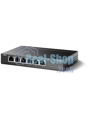 Коммутатор TP-Link 4-port 10/100Mbps Unmanaged PoE+ Switch with 2 10/100Mbps uplink ports, meta case, desktop mount, 4 802.3af/at compliant PoE+ port, 2 10/100Mbps uplink ports, DIP switches for Extend mode, Isolation mode and Priority mode, up to 250m PoE power supply