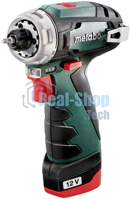 Дрель-шуруповерт аккумуляторная Metabo PowerMaxx BS 600984500, Аккумуляторный, 12В, 2 АКБ, Кейс