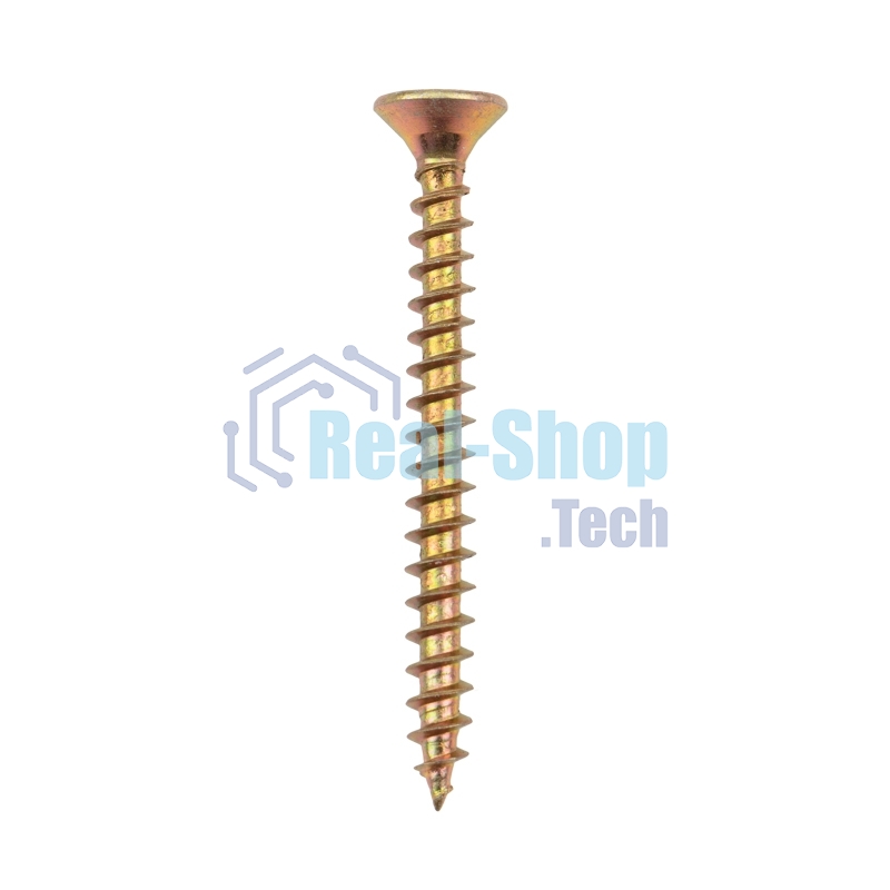 Саморез универсальный Kranz 5х50, желтый цинк, короб (100 шт./уп.)