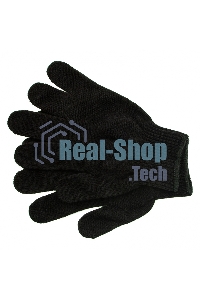 Перчатки трикотажные Сибртех акрил, черный, оверлок