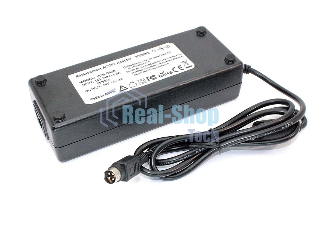Блок питания для монитора и телевизора LCD 24V 4A 96W 4pin OEM