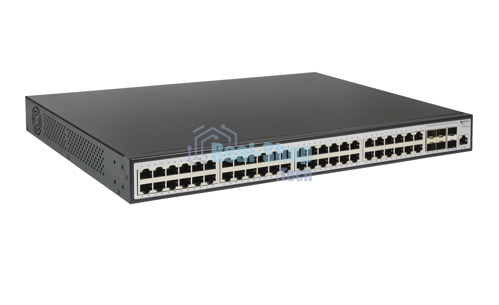 Коммутатор ORIGO Managed L3 Switch 48x1000Base-T PoE, 6x10Gbase-X SFP+, PoE Budget 370W, RJ45 Console, 19