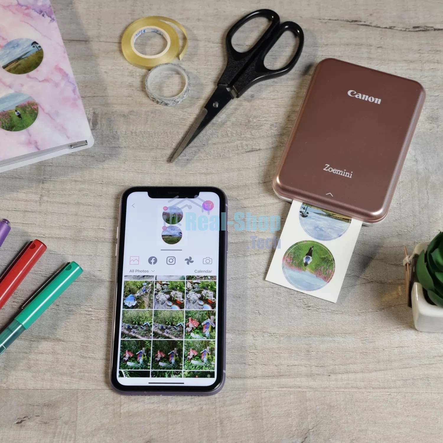 Наклейки Canon ZINK ZP-2030-2C-20 (2 круга) 4967C003/20л./белый для сублимационных принтеров