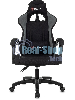 Кресло Zombie Void черный/серый, экокожа, 120 кг, механизм качания