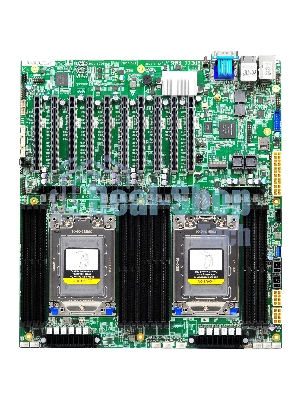 Материнская плата серверная Gooxi G2DERO-B-PK2, 2xSP3, AMD EPYC, 16xDDR4, 2xMiniSAS HD, 1xM.2, 4xPCIe 4.0 x16, 6xPCIe 4.0 x8, 1xVGA, 2x1Gb LAN, 2xUSB-A 5Gbps, 1x3.5 мм, 7.1, E-ATX