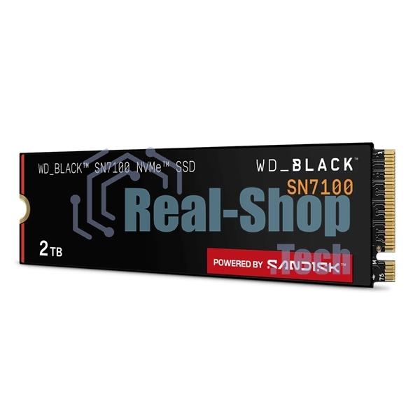 Накопитель SSD 2TB WD Black SN7100, M.2 2280, PCI-E 3x4, R/W - 7250/6900 Mb/s 3D-NAND TLC