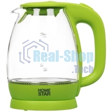Чайник Homestar HS-1012 1.7 л, стекло, зеленый (003943)