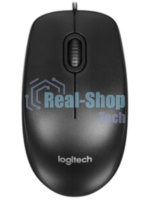Мышь проводная Logitech M100/100R DARK/GREY (темно-серая/черная), 1000 dpi, USB, кнопки - 3
