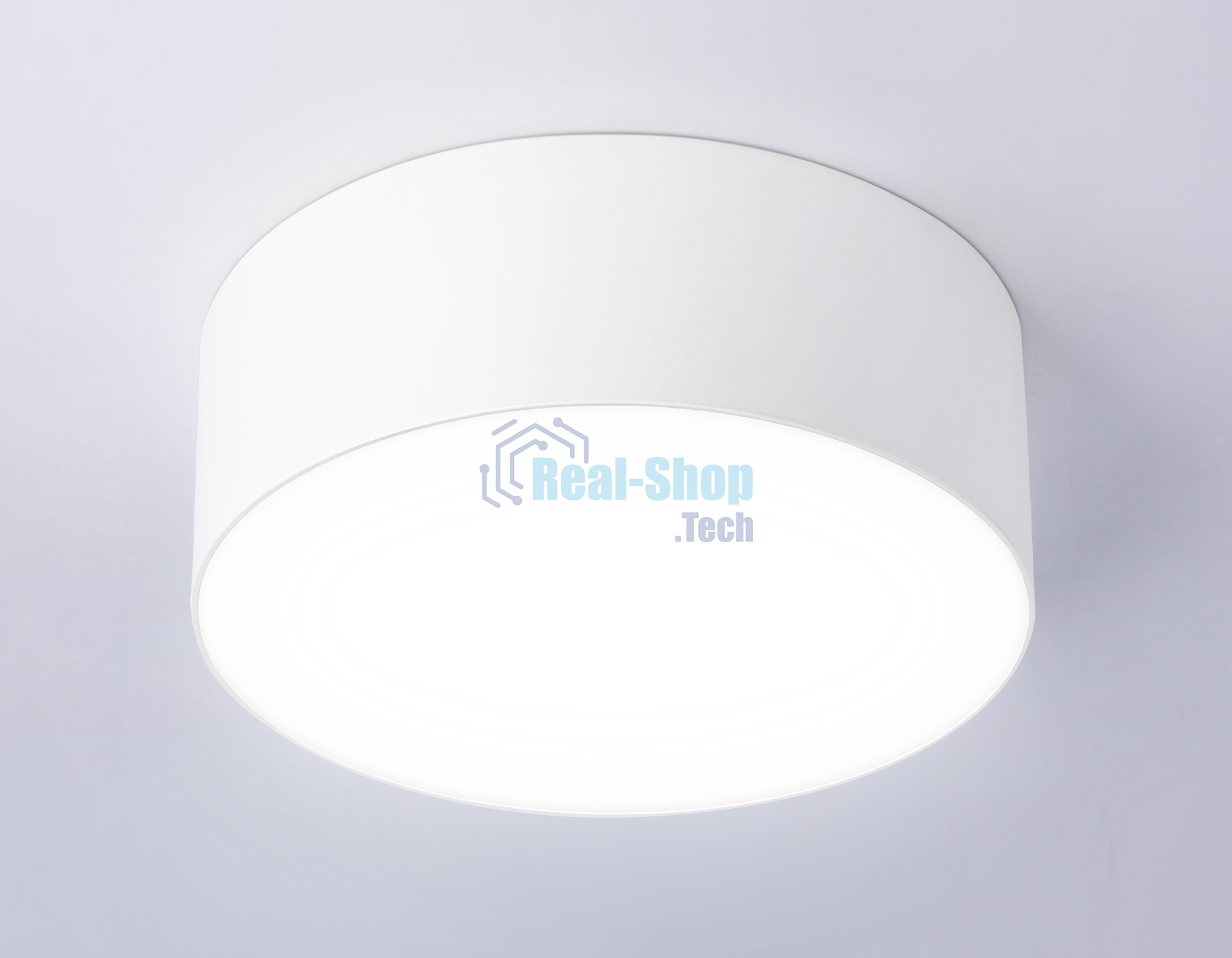 Потолочный светодиодный светильник Ambrella light FV5512 WH белый LED 15W 4200K D120*58 (Без ПДУ)